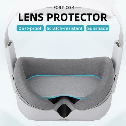 PICO 4 Hifylux VR Glasses Lens Protector in Light Grey showing dust-proof, scratch-resistant sunshade for PICO 4 headset