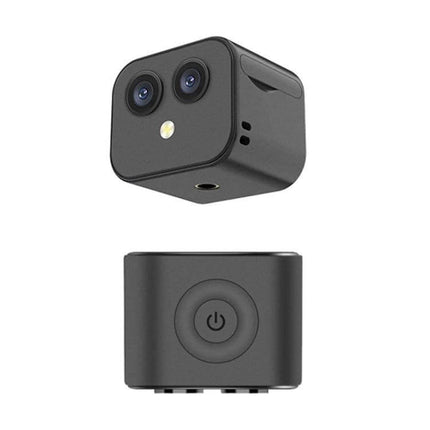 Wireless Dual Lens Camera for Home Security Monitoring compact dual 16MP lenses, wide-angle, night vision, WiFi remote app live view