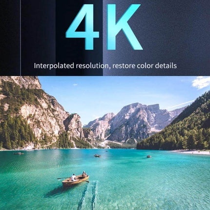 Wireless Dual Lens Camera for Home Security Monitoring showing 4K image quality and wide-angle lake scene with night vision and remote app access