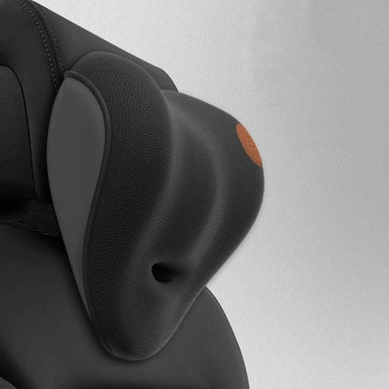 Car Lumbar Cushion Headrest Memory Foam For Daily Driving – ergonomic black memory foam lumbar headrest with 4D support for thoracic, lumbar, tailbone