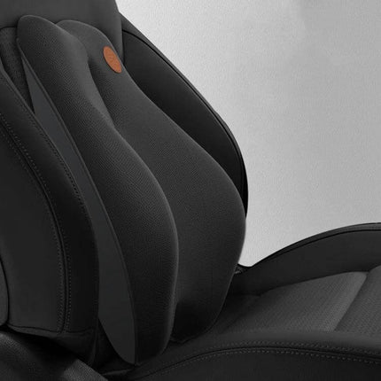 Car Lumbar Cushion Headrest Memory Foam For Daily Driving black breathable 4D ring lumbar support for car and office seats