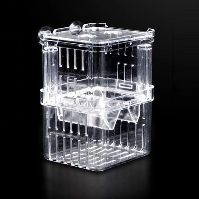 Peacock Fish Breeding Isolation Box Double Layer For Spawning clear double-layer self-floating PS plastic aquarium breeder box