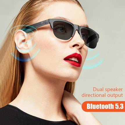 Smart Polarized Sunglasses With Built In Audio For Commuting sleek commuter sunglasses with polarized lenses and Bluetooth 5.3 audio