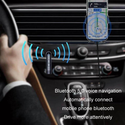 Car Mini AUX Wireless Bluetooth Receiver For Car Audio - compact Bluetooth 5.0 adapter streaming phone audio to 3.5mm car stereo, hands-free calling, 10m range