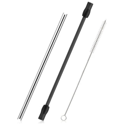 Milk Pipe And Cleaning Brush Set For Coffee Machines Dark Gray - silicone hose, 304 stainless tube and cleaning brush for espresso steam wands