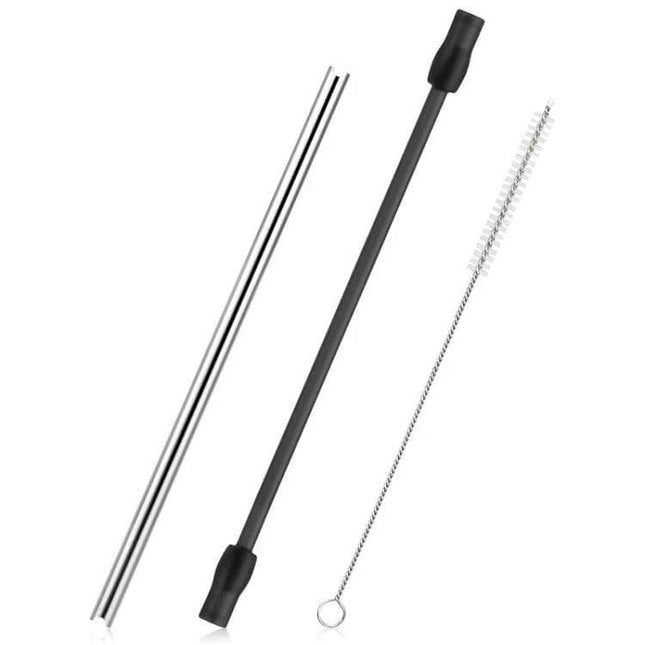 Milk Pipe And Cleaning Brush Set For Coffee Machines Dark Gray - silicone hose, 304 stainless tube and cleaning brush for espresso steam wands
