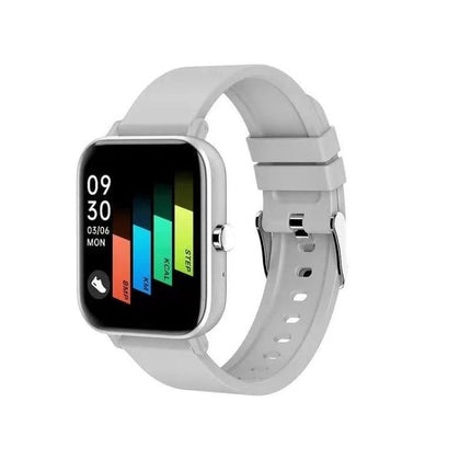 A Versatile Smart Watch for Daily Health and Activity Tracking — gray fitness smartwatch showing steps, heart rate and sleep metrics
