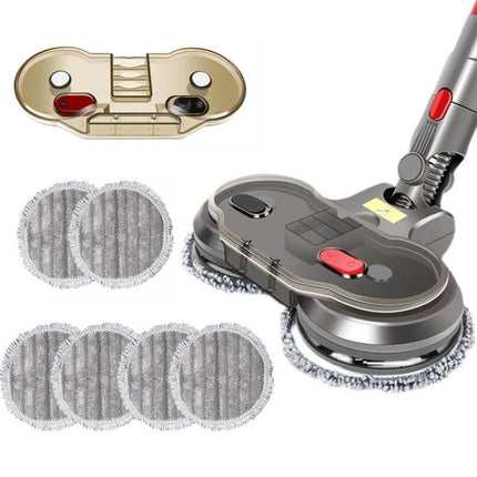 Dyson V15 Compatible Electric Wet and Dry Mopping Head for Floors showing mop pads and attachment compatible with Dyson V15