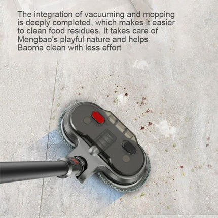 Dyson V15 Compatible Electric Wet and Dry Mopping Head for Floors cleaning hard floor with dual rotating pads removing spills and dust