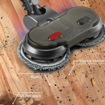 Dyson V15 Compatible Electric Wet and Dry Mopping Head for Floors with dual rotating pads removing dust water stains and particulate matter