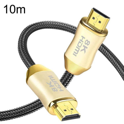 HDMI Cable for TV, Projector, and Device Connections gold braided 10m 8K HDMI cable for TV and projector