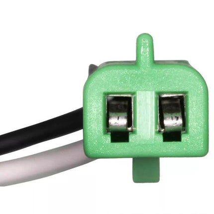 Clock Spring Coil for Cherokee Steering Horn Controls close-up green connector and wires