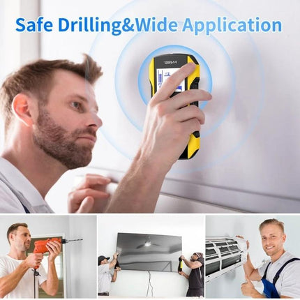 FNIRSI Multifunctional Wall Metal and Wire Detector being used to locate studs, metals and wires for safe drilling and installations