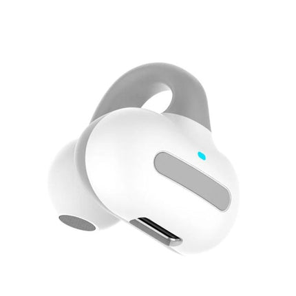 Single Clip On Bluetooth Earphone For Hands Free Calls white clip-on earbud for commuting and one-ear use