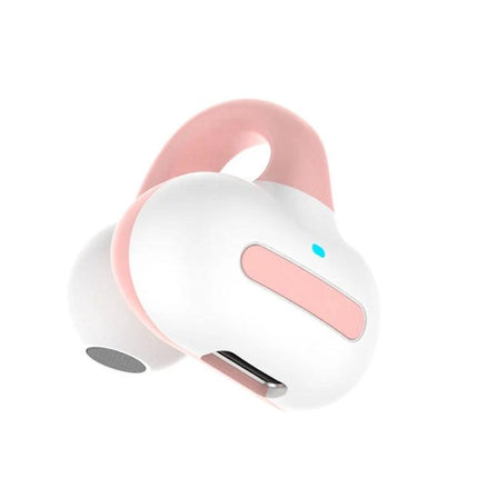 Single Clip On Bluetooth Earphone For Hands Free Calls pink clip-on earbud for commuting walking remote work calls