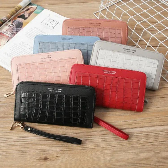 Ladies Long Zip Wallet For Everyday Use Fits Cards And Cash | Syndmart