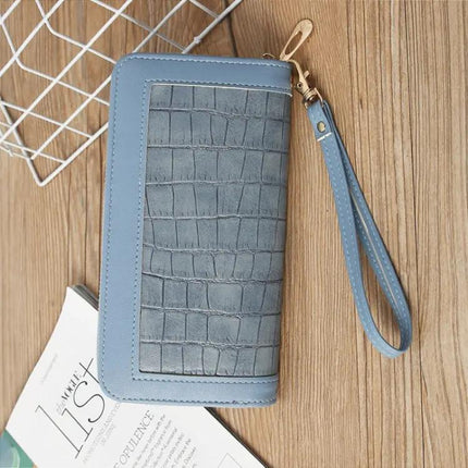 Ladies Long Zip Wallet For Everyday Use Fits Cards And Cash