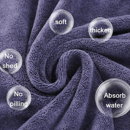 Salon Bath Towel 80x180cm Soft Absorbent for Hairdressers - close-up of soft absorbent microfiber towel showing thickness and no-shed texture