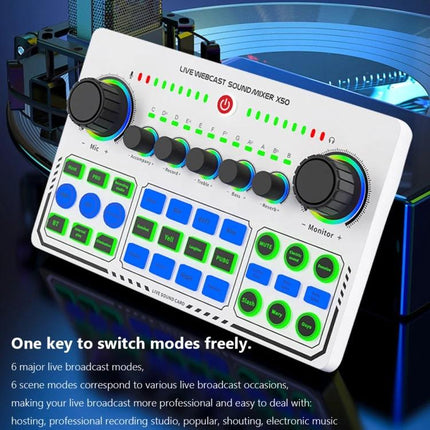 Sound Card for Everyday Live Streaming and Content Creation – compact live webcast sound mixer with one-key noise reduction and quick audio controls