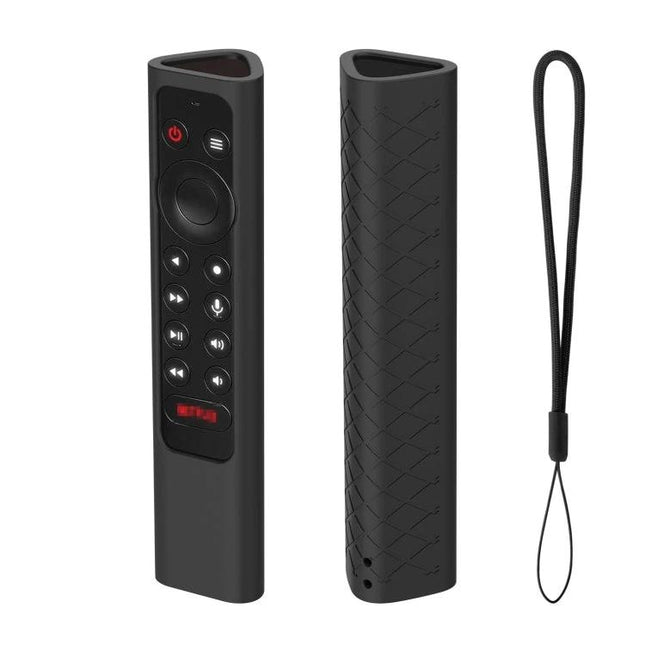 Silicone Case for NVIDIA Shield TV Pro Remote with Lanyard black glow-in-the-dark protective sleeve and lanyard