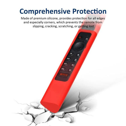 Silicone Case for NVIDIA Shield TV Pro Remote with Lanyard - red glow-in-the-dark silicone protective cover against drops and scratches