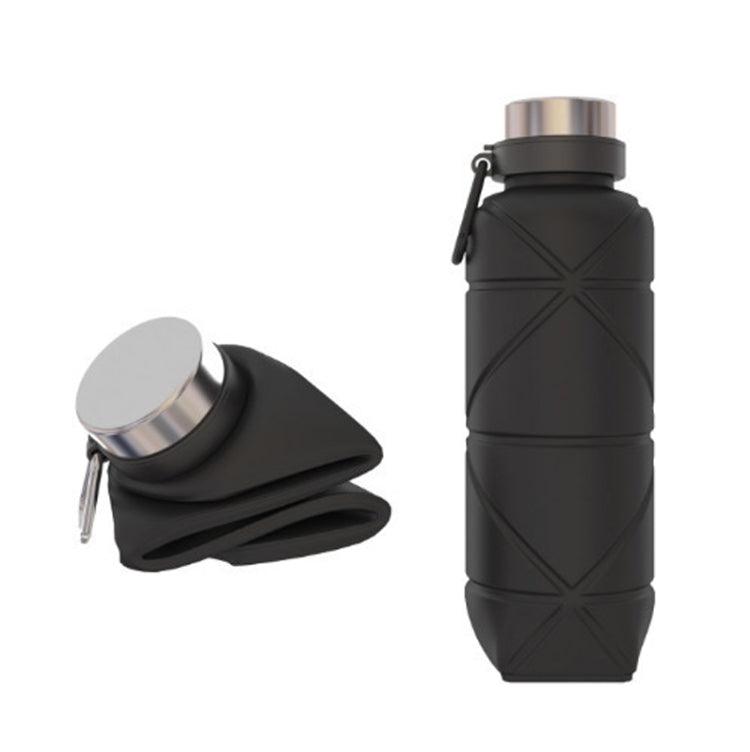 Telescoping Silicone Travel Water Cup with Carabiner - Collapsible Drinking Bottle