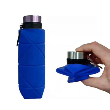 Outdoor Silicone Folding Water Cup Blue For Travel And Outdoors