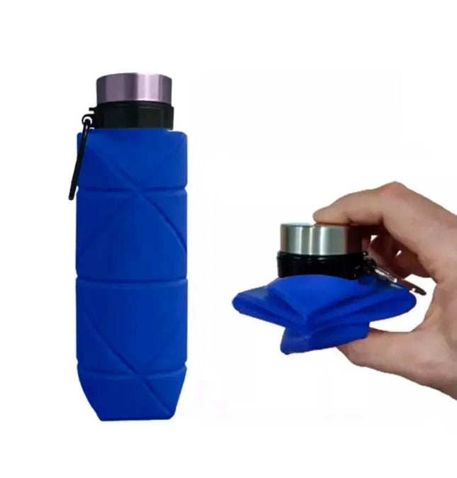 Outdoor Silicone Folding Water Cup Blue For Travel And Outdoors | Syndmart