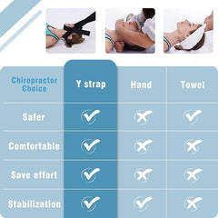 Chiropractic Y-Belt Neck Traction Device with Adjustable Chin Strap