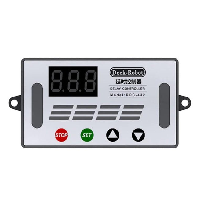 Deek-Robot Digital Delay Relay Switch for Time Control Applications compact DDC-432 timer module with LED display and control buttons