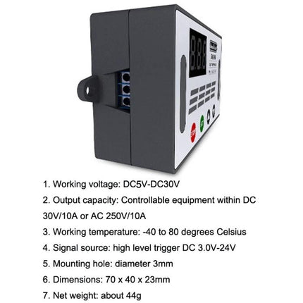 Deek-Robot Digital Delay Relay Switch for Time Control Applications compact timer module with LED display and screw terminals