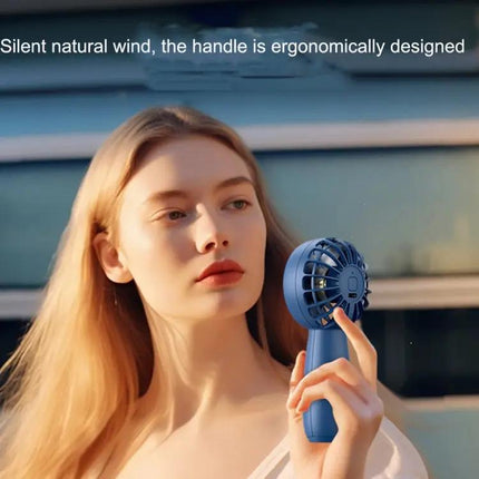Rechargeable USB Mini Handheld Fan For Outdoor Use, 1500mAh