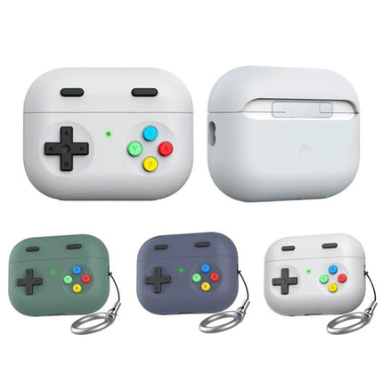 Protect your earphones with AhaStyle Silicone Case for daily activities - white and colored gamepad-style AirPods Pro 2 silicone cases