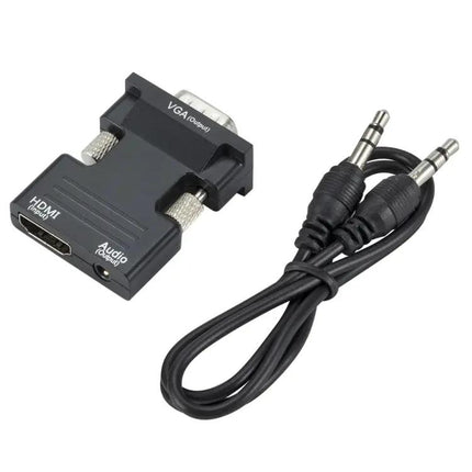 HDMI to VGA Adapter with Audio Cable for Video Conversion | Syndmart
