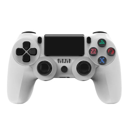 Game Controller for Everyday PS4 Gaming at Home - white Bluetooth PS4 gamepad with dual analog sticks and touchpad