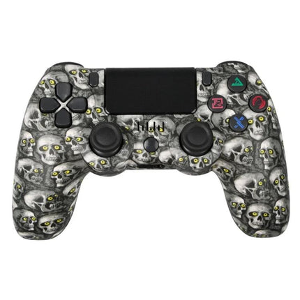 Game Controller for Everyday PS4 Gaming at Home - skull pattern Bluetooth PS4 controller for casual adventure and sports play