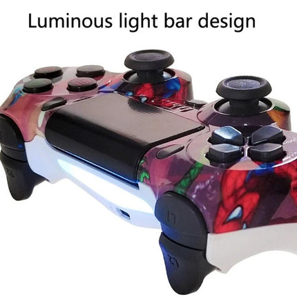 Game Controller for Everyday PS4 Gaming at Home with luminous light bar and colorful skin, Bluetooth wireless pad for casual home play