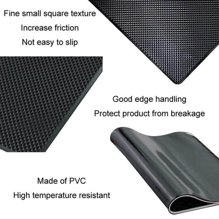 Car Anti Slip Mat For Center Console And Instrument Panel Medium - textured PVC pad to secure phones, keys and glasses on dashboard and console