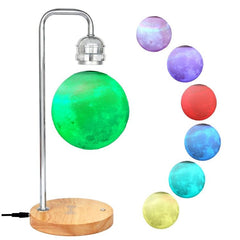 Floating Moon Lamp with Wireless Charging and 3D Night Light – USB Powered Table Decor