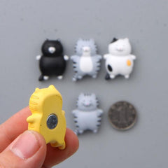 Charming Fat Cat 3D Magnetic Sticker for DIY Decor and Phone Cases