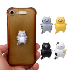 Charming Fat Cat 3D Magnetic Sticker for DIY Decor and Phone Cases