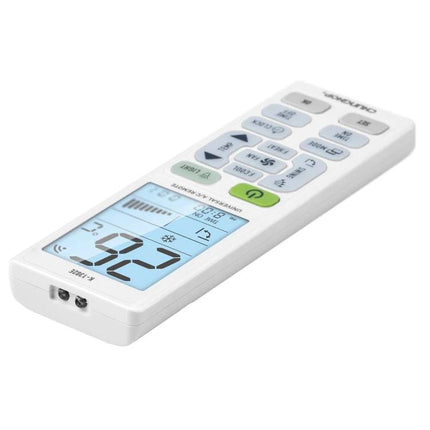 Chunghop Universal Air Conditioner Remote with Backlit Screen showing backlit LCD display and control buttons