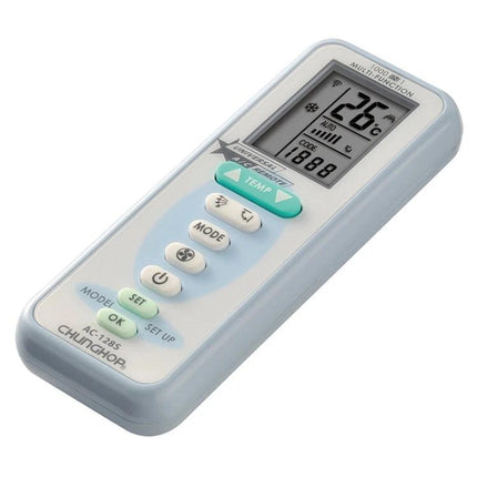 CHUNGHOP Universal Remote Control for Home Air Conditioners - white universal AC remote with LCD display and mode/temp buttons