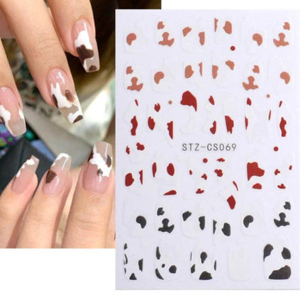 French Style Manicure Nail Sticker Set Pop Stripe Line For Home Use - flexible vinyl cow print stripe stickers for quick French manicure