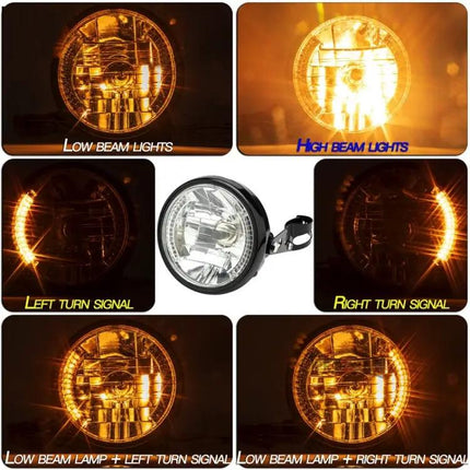 Motorcycle 7-Inch LED Headlamp Angel Ring for Riding