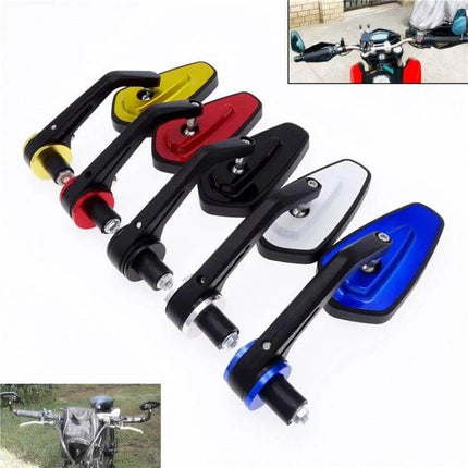 Motorcycle Rearview Mirror, Cherry Finish For Daily Riding - compact 113x60 mm glass mirror for clear rear visibility