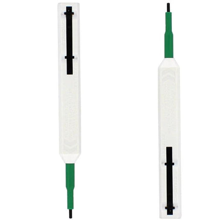 Handheld Fiber Optic Connector Cleaning Tool for Maintenance - compact handheld cleaner with green tip for quick dust removal during network repairs