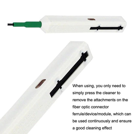Handheld Fiber Optic Connector Cleaning Tool for Maintenance - compact handheld cleaner removes dust from connector ferrules during network inspections