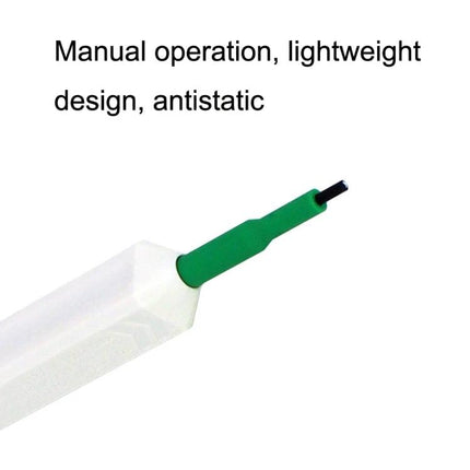 Handheld Fiber Optic Connector Cleaning Tool for Maintenance - green handheld manual, lightweight antistatic cleaner for dust removal during inspections