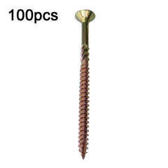 RUITOOL T25 100pcs Heavy-Duty Torx Self-Tapping Screws for Hardwood Projects 5 x 80mm